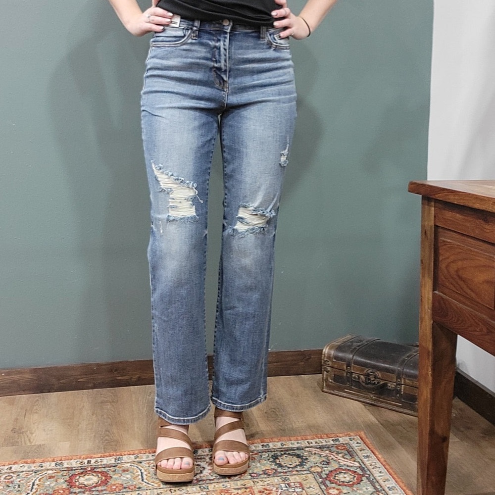 Judy Blue High Waist Dad Jean in Blue Wash Size 16W